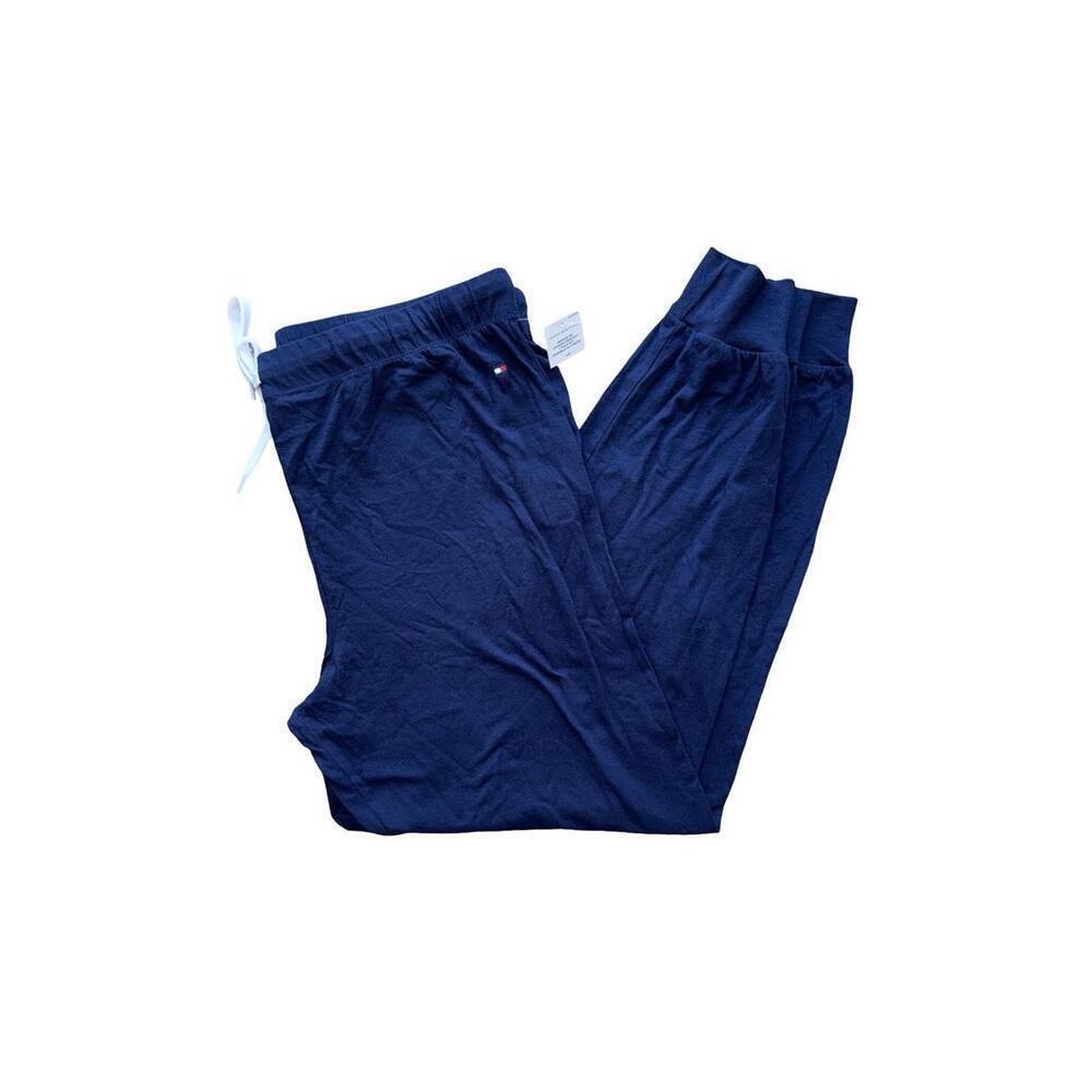 Tommy Hilfiger Men’s Regular Fit Drawstring Sleep Pajama Pants Blue Large